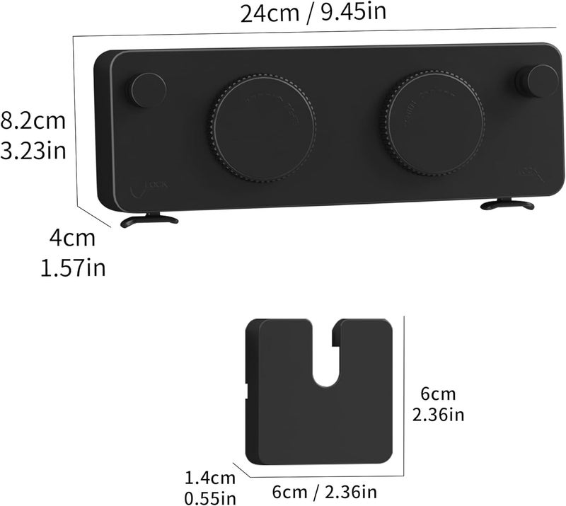 JOOM Retractable Clothesline Indoor Outdoor Clothes Line - Heavy Duty Clothes Drying Laundry Line - Wall Mounted Drying Rack - Air Dry Clothing Lock to Prevent Sagging (Two line,Black) - Image 3